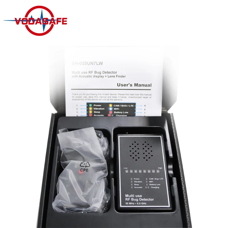 Multi-function RF Bug detector WiFi Signal detector Audio signal verification camera detector