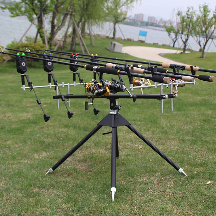 Fishing Rod Holder Adjustable Aluminium Alloy Carp Fishing Rod Pod Stand