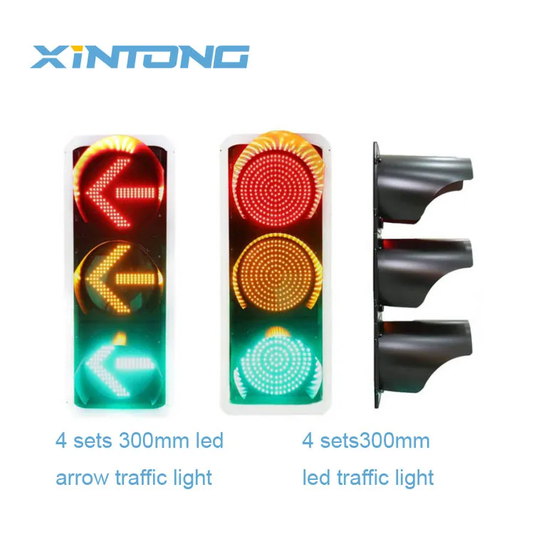 XINTONG Traffic light manufacturers 100mm/200mm/300mm red green led pedestrian railway signal lights traffic light set 12-24vdc