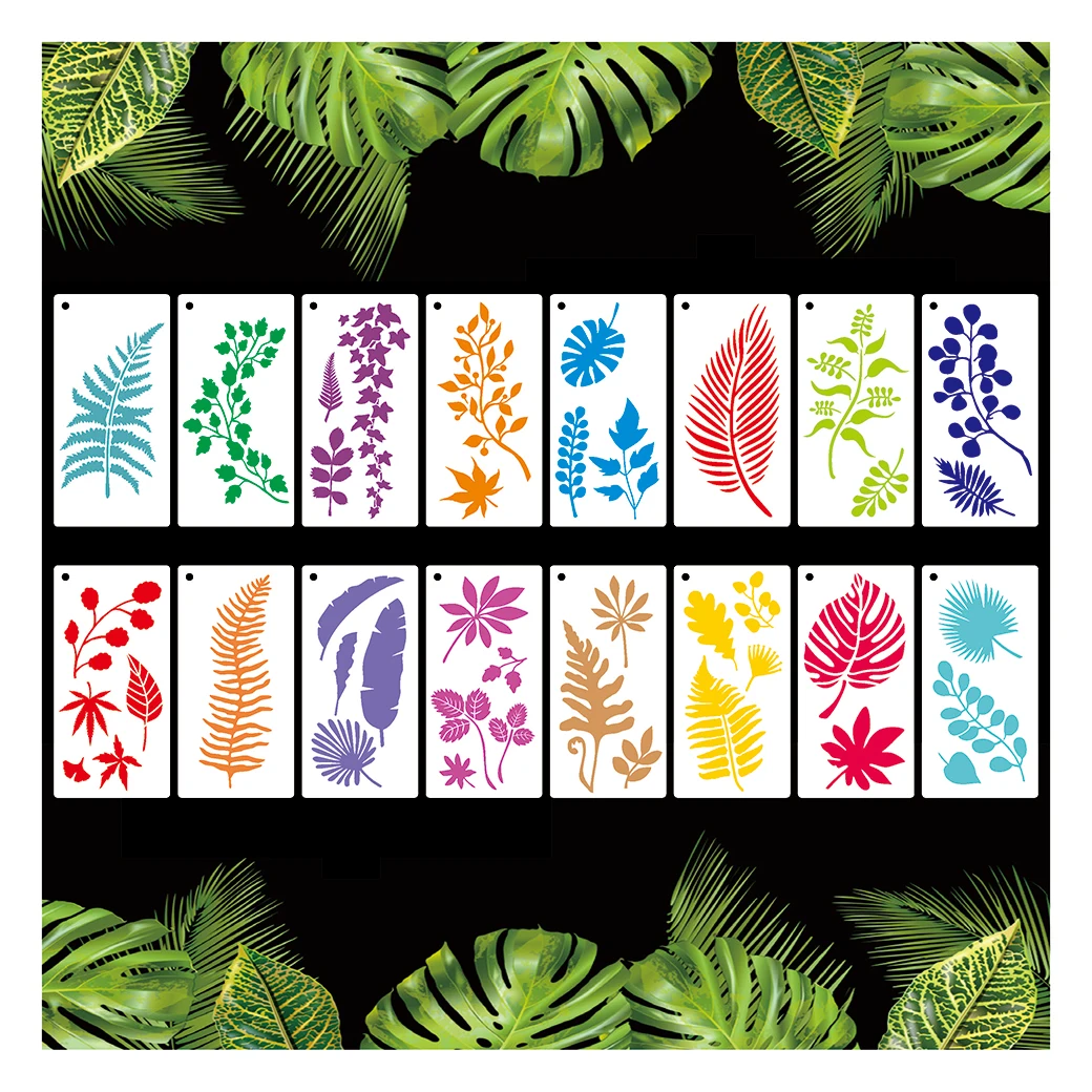 Лист настенный Рисунок Декор трафареты многоразовые трафареты для картина шаблон DIY пол ткань трафареты