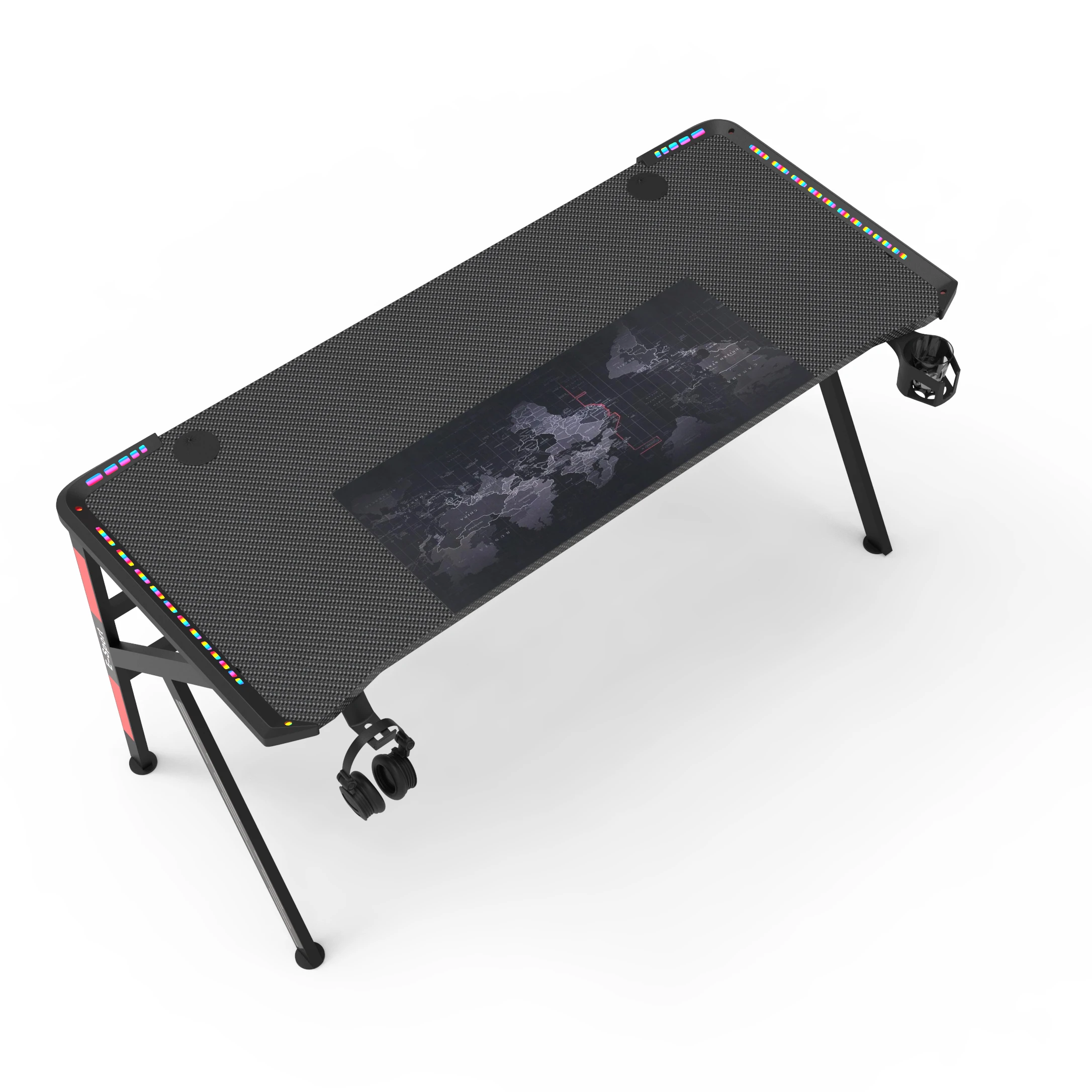 Высокое качество офисный ПК Стол СВЕТОДИОДНЫЙ Свет Компьютерный игровой стол для домашнего игрового стола