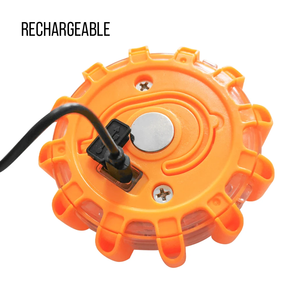 VCAN Road Safety Emergency 9 Modes Magnetic Rechargeable LED Road Flare Flashing