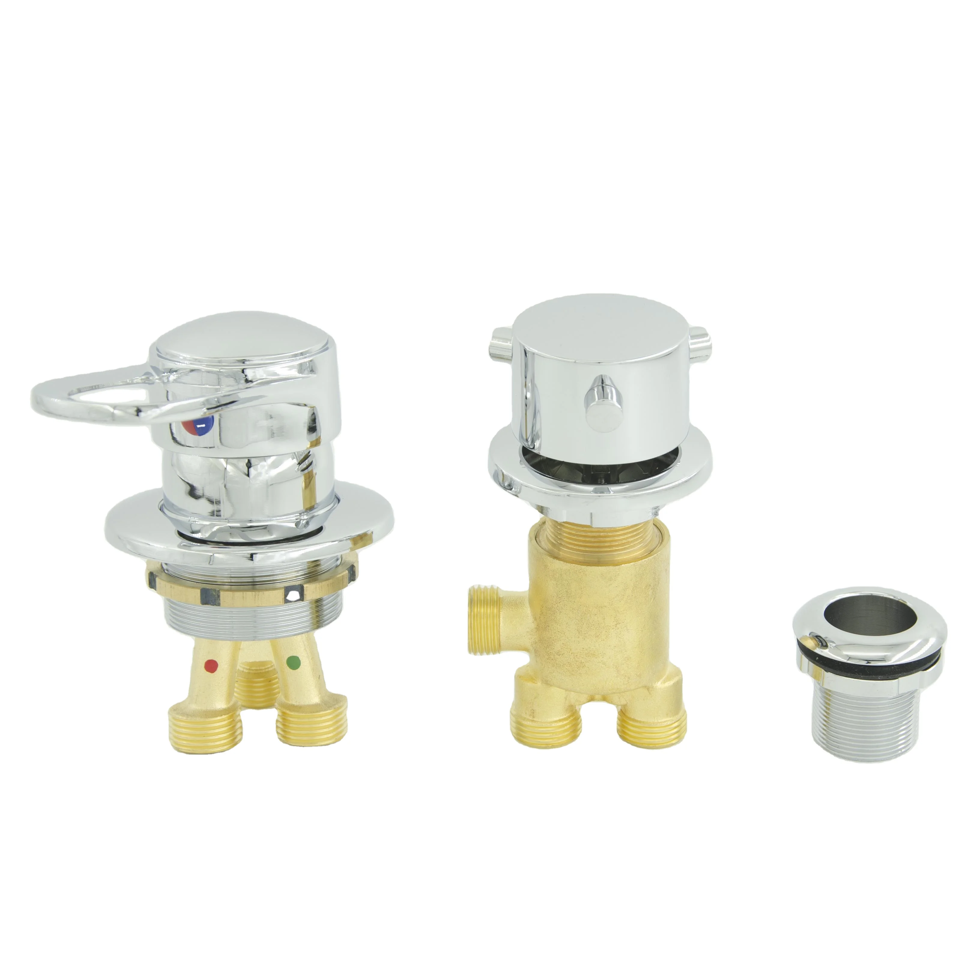 
Bathtub Tap 3 Hole Brass Chrome Deck Mounted Commercial Single Handle With Diverter Bathtub Mixer 