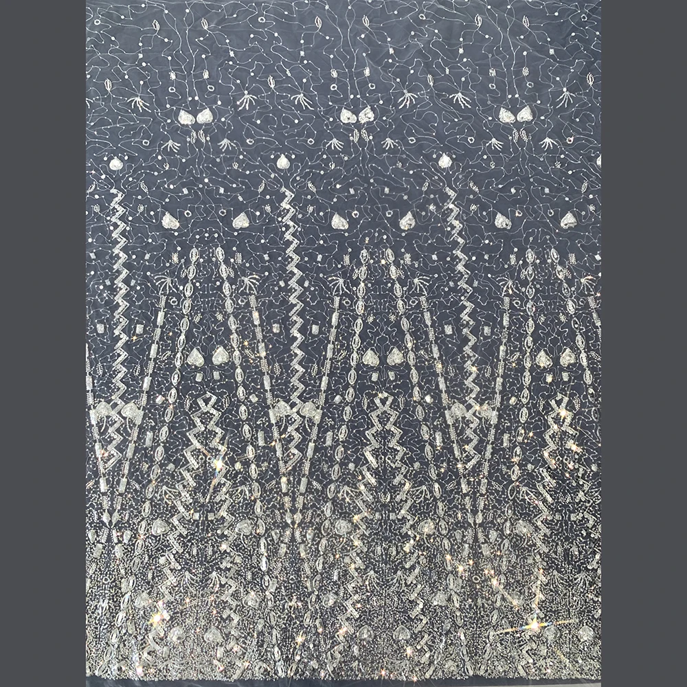 2024 New design direct sales china custom wholesale price white luxury african bridal guipure embroidery mesh fancy lace fabric