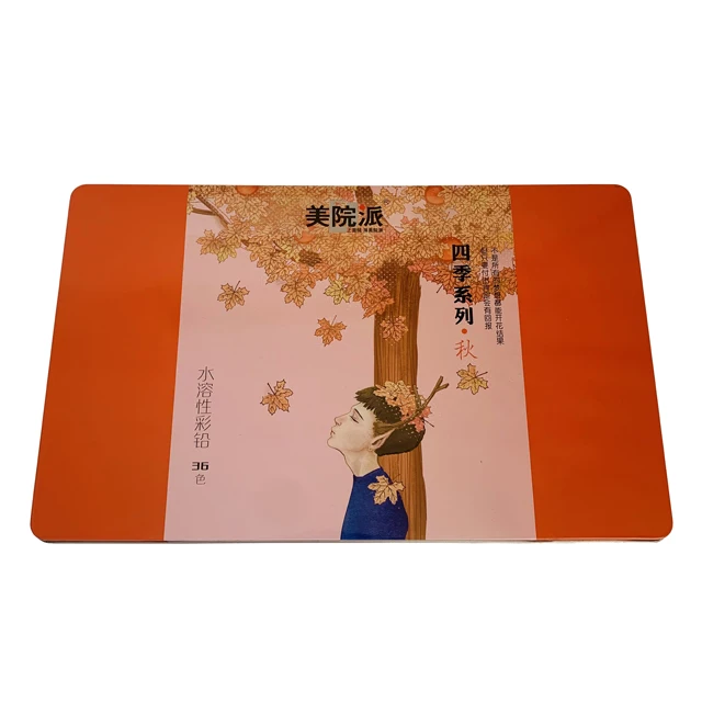 Natural Poplar Wood Colour Pencils For Kids 72 colored pencils With Tin box