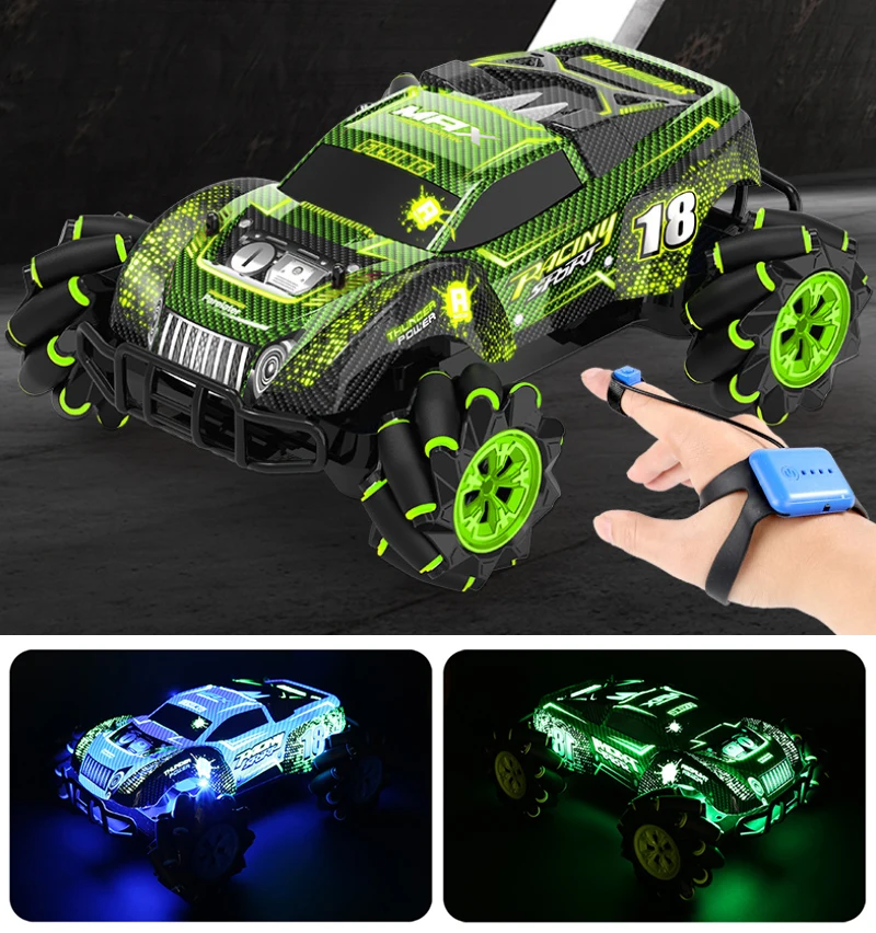 ZIGOTECH Watch Control Gesture Sensing Crawler Rock Monster Truck Toys 360 Stunt Rc Car