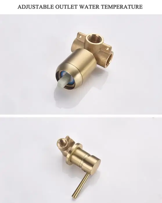 Wall Mounted 9 Inch  Shower Head Washroom Rain Shower Complete Mixer Set Bathroom Kit Shower System with Rough-in Valve