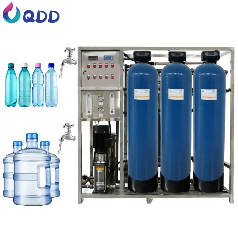 0.5t/h blue tank pure water treatment reverse osmosis equipment RO system