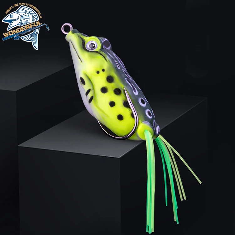 Promotion Factory Price Fishing tackle bionic bait Soft 3D Eyes Frog Lure 9g Artificial plastic vivid Bait Fishing for Top Water