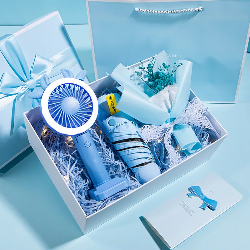Umbrella Vacuum Christmas Gift Thermos Gift Set Towel Diary Souvenir Items Giveaways with Logo Anniversary Birthday Business