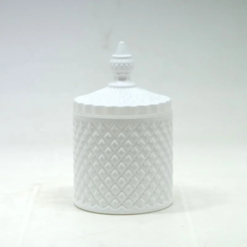 Luxury Black and White Classical Style Customizable Glass Candle Jars Transparent Old Fashioned Glass Cup