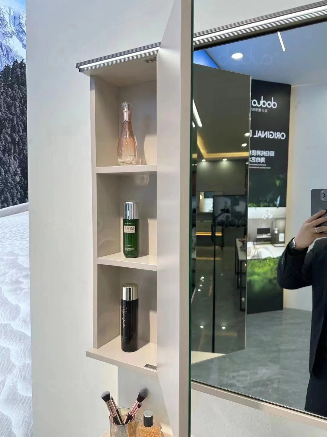 Smart PVC Bathroom Cabinet Modern Luxury Bathroom Furniture PVC Vanity