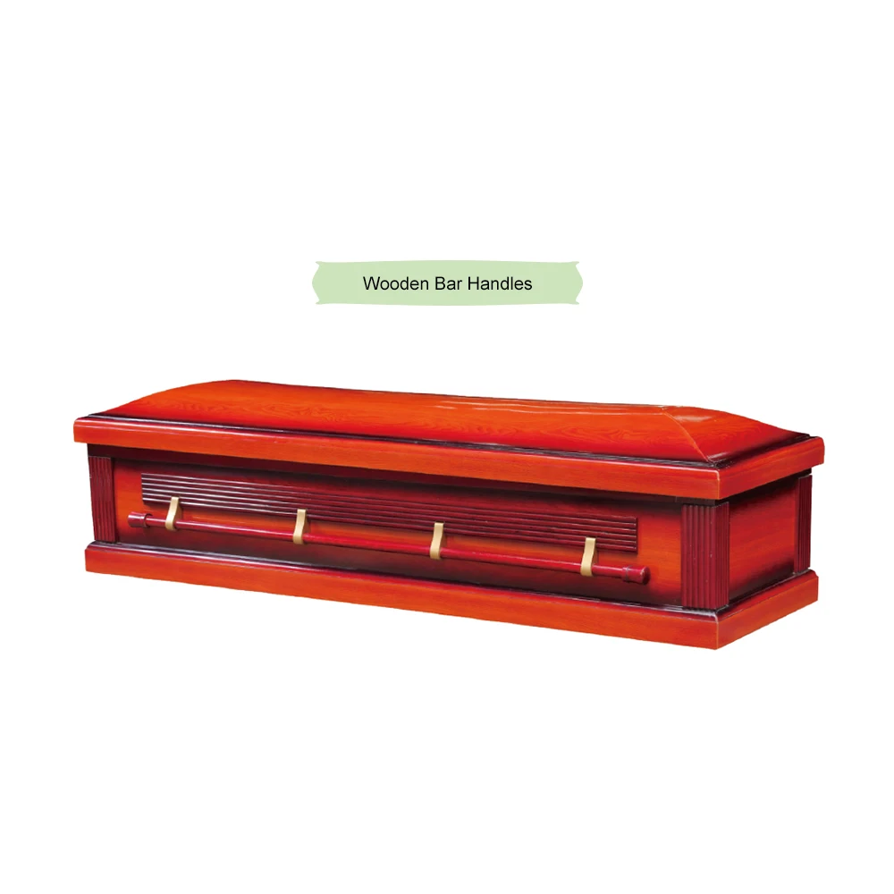 Professional High Gloss Varnish Fiberboard Casket With Cheap Price