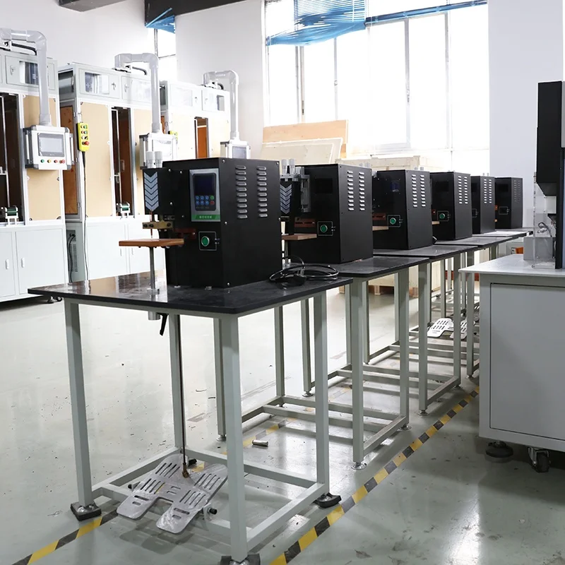 Pneumatic Battery Cylindrical Spot Welding Machine For 18650 21700 26650 32700