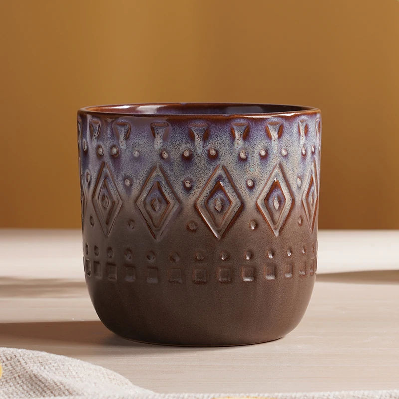 Custom Empty Ceramic Candle Container Candle Pot Ceramic Candle Jar