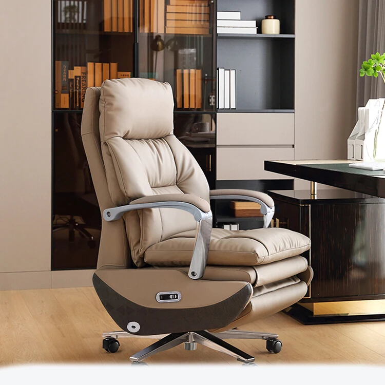 Electric office chair, reclining office chair with footrest, tall office chair with self-attaching armrests office chair PC chair