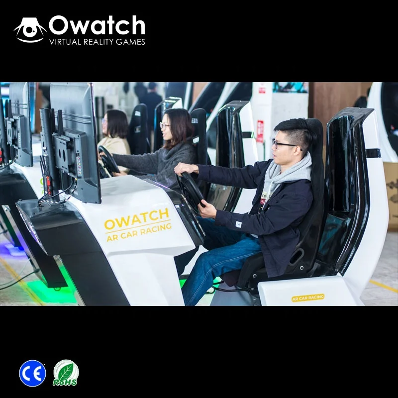 High-Income Interactive AR Racing Car Game Machine Multiplayer Indoor Entertainment Arcade Metal Construction Enhanced Augmented