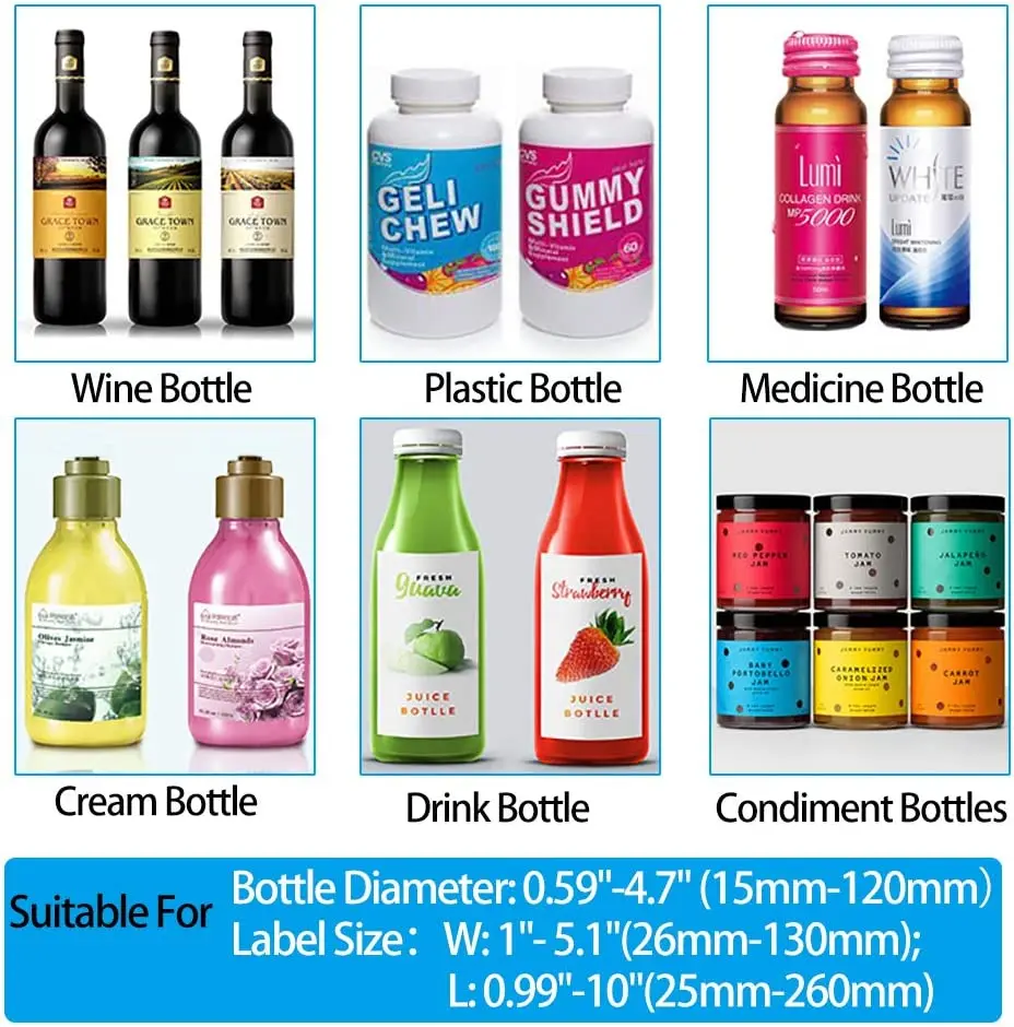 ZS-50 Manual Mineral Water Plastic Round Bottle Labeling Machine For Round Bottles Sticker Label Packing Machine