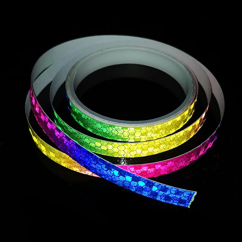 1/2cm*8m Bike Stickers Reflective Tape Fluorescent MTB Bike Bicycle Strips Cycling Tapes for Bicycle Helmet Motorcycle Scooter