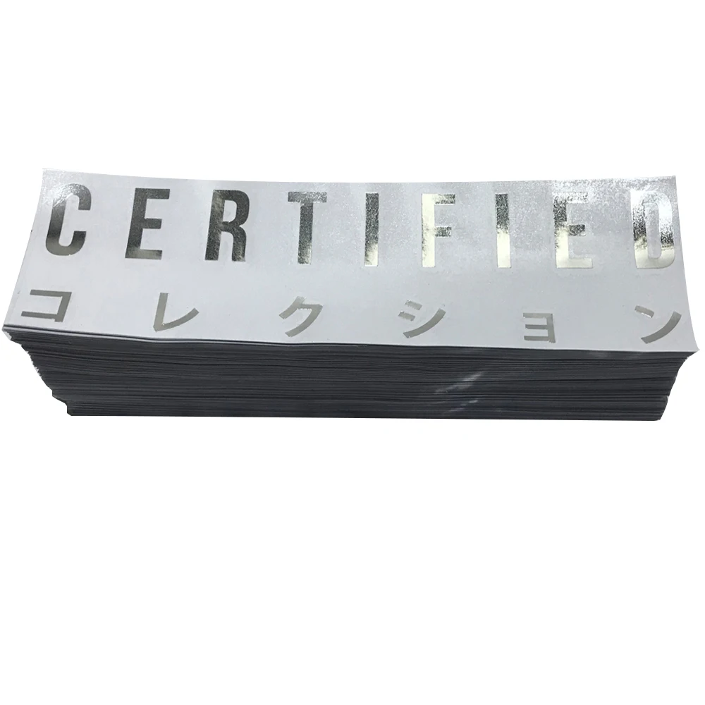 High Quality Custom Personalized Silver Vinyl Decal Stickers for laptop or Car