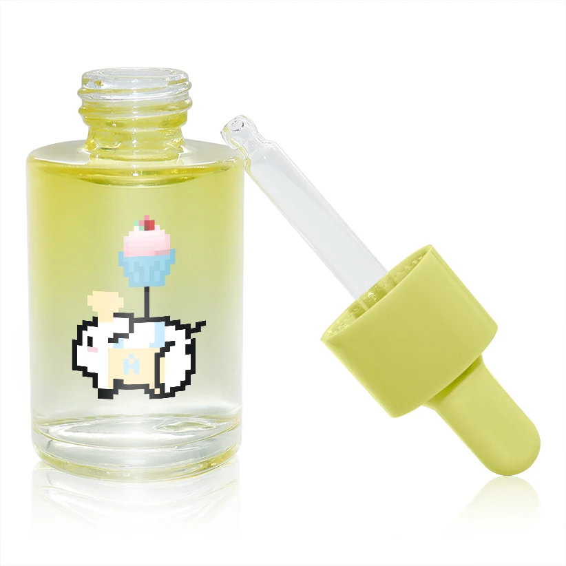 Hair Oil Packaging Customized logo 30ml 40ml 60 ml 100ml Clear Olive Green Glass Serum Bottle Amber Essential Oil Dropper Bottle