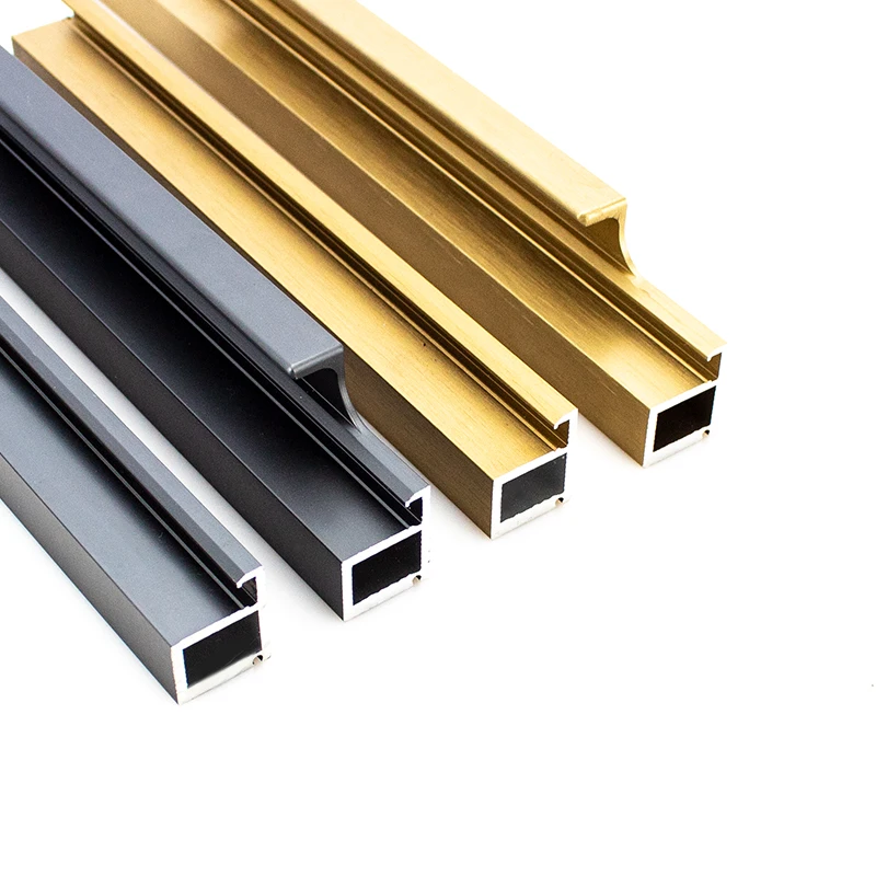 Aluminum Alloy Wardrobe Door Profiles Handle Profile Glass Door Profiles Frame Wardrobe Door
