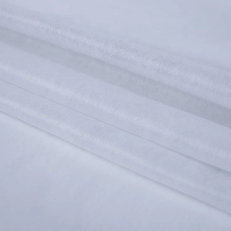 Factory nonwoven gum stay dot fusing interlining thermal bond double dot interlining for sale