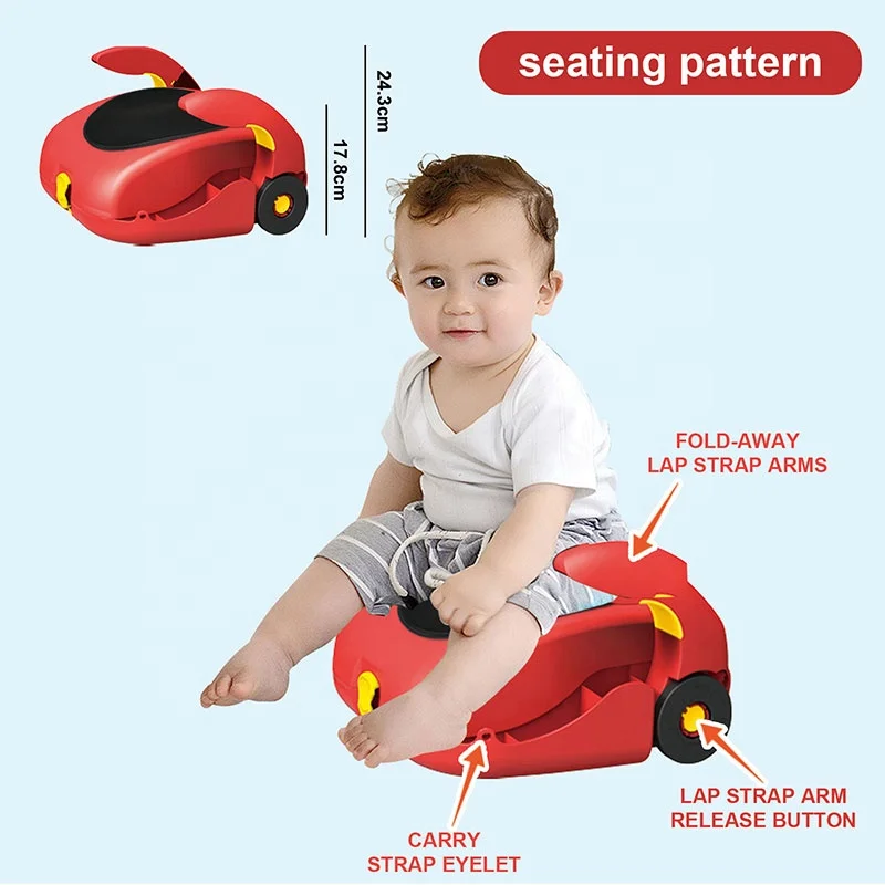 Baby Plastic Ride On Suitcase Multifunction Travel Luggage Child Seats Hardshell Trolley Case For Kids Toddler