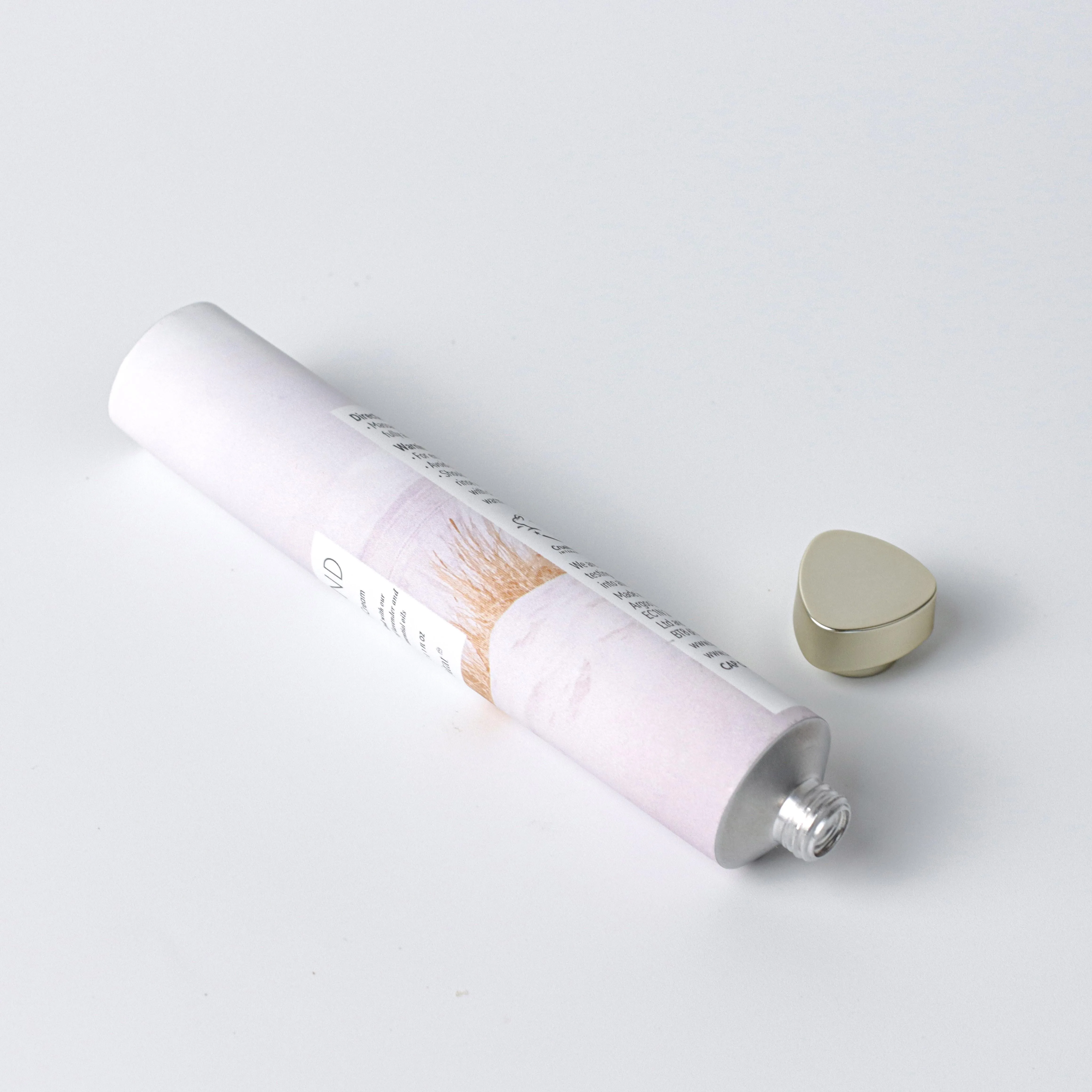 Aluminium Toothpaste Tubes Custom Label Aluminium Composite Toothpaste Tubes Watercolor Pigment With Triangular Operculum