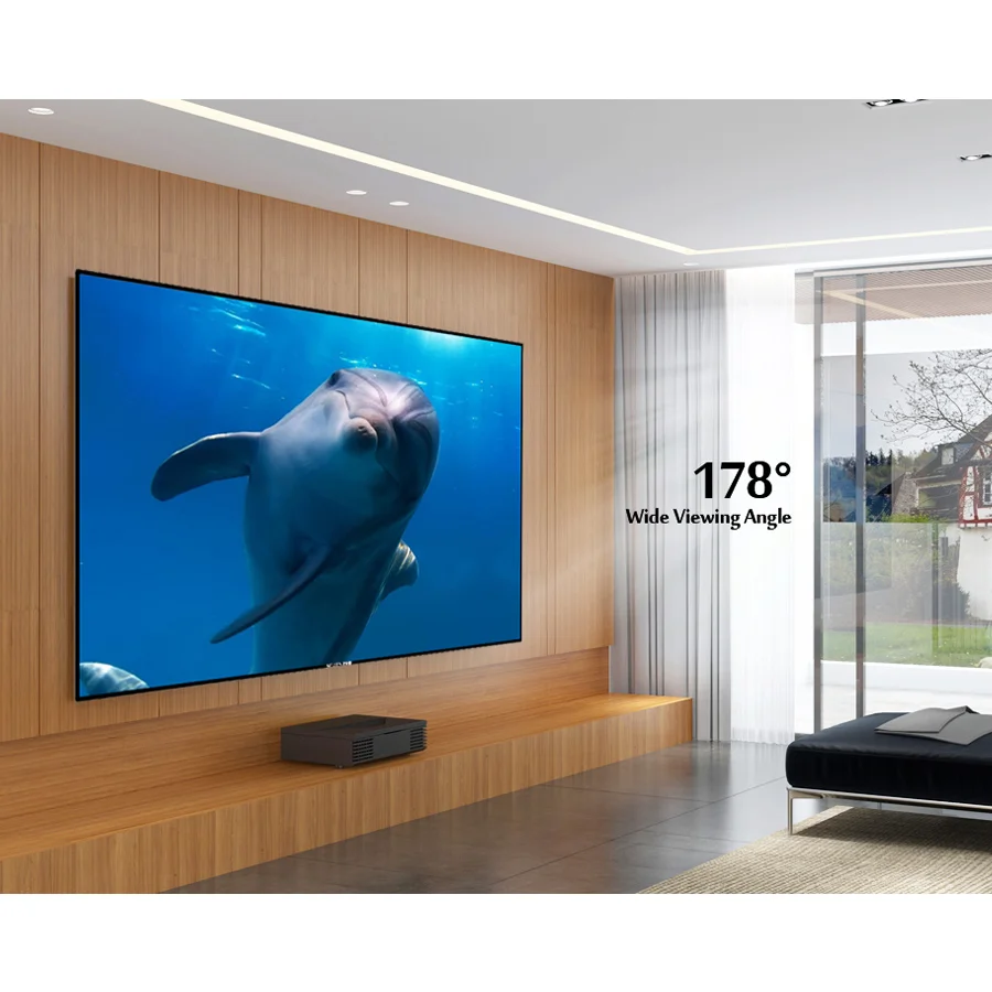 Best Selling 120 Inch 16:9 4K UST ALR Fixed Frame Projection Screen HD Home Theater Ultra Short Throw Projection Screen