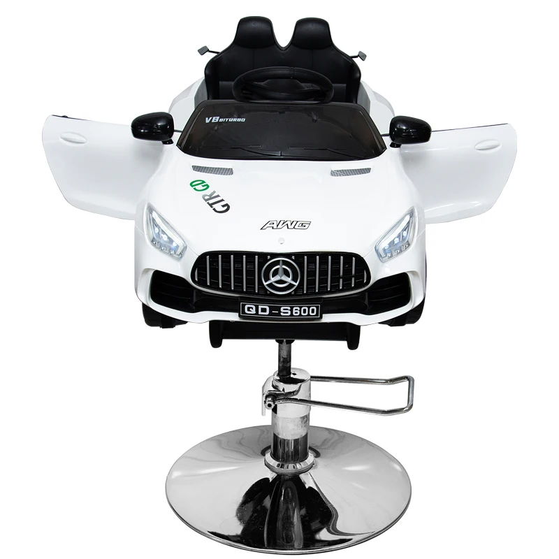 2023 Latest haircut children adjustable high seat styling kids car luxury hair salon equipment barber chair for barber shop