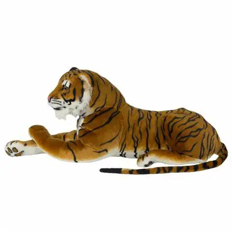 
New Customized sizes Realistic Lifelike Giant Big Plush Stuffed Wild Animal Tiger Brown Whiter Doll 