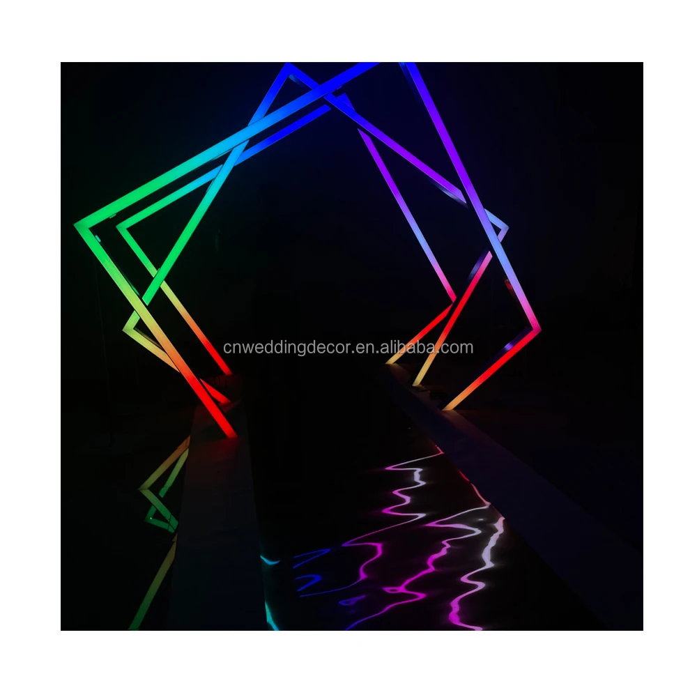 Wedding Reception Entrance Rgb Wedding Welcome Tunnel Walkway Arch Stand Stage Decoration Props Event