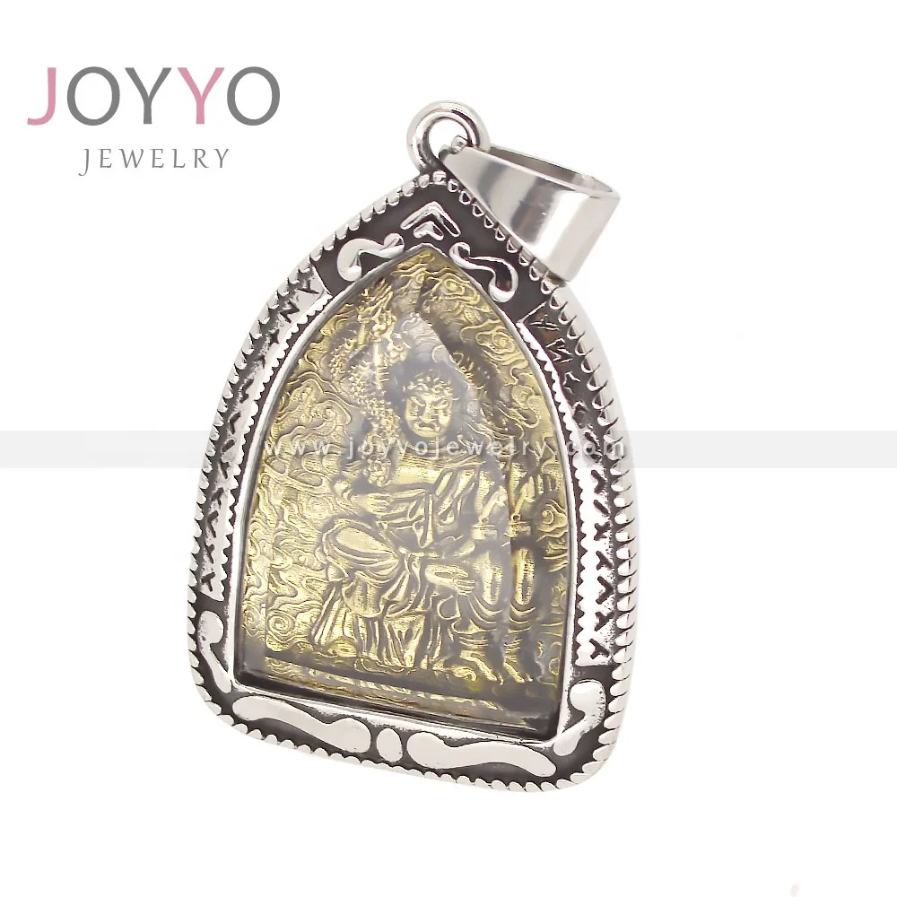 Gold Buddha Pendant Stainless Steel personalized gold  pendant hindu charms for diy jewelry making