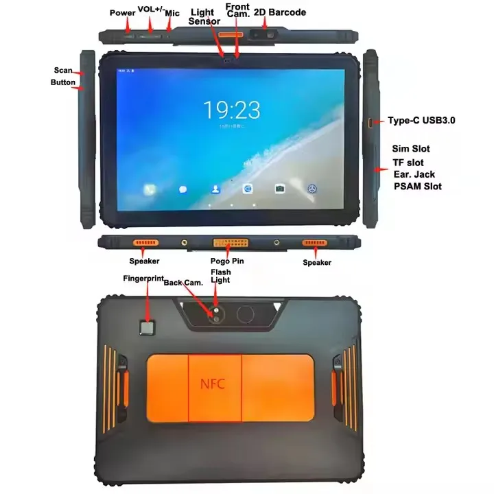 10.1inch tablet 10000mAh 5G three-proof tablet 5G 6+128GB tianji100 GPS BT tablet