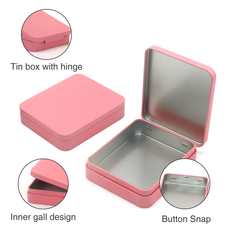 20 Years Factory tin case small metal tin large rectangular candy custom printed altoid hinge tin box food grade with cover