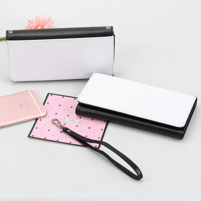 Wholesale DIY Heat Press Ladies PU Leather Blank Bifold Sublimation Purse Wallet
