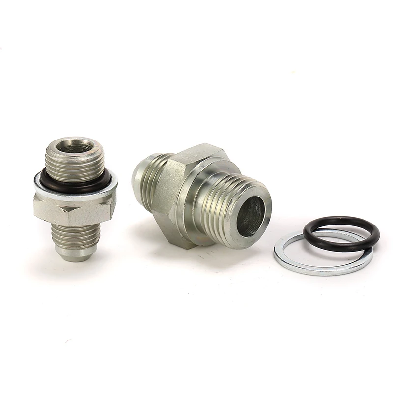 Various sizes available male jic to bsp o-ring seal straight adapter nipple fitting