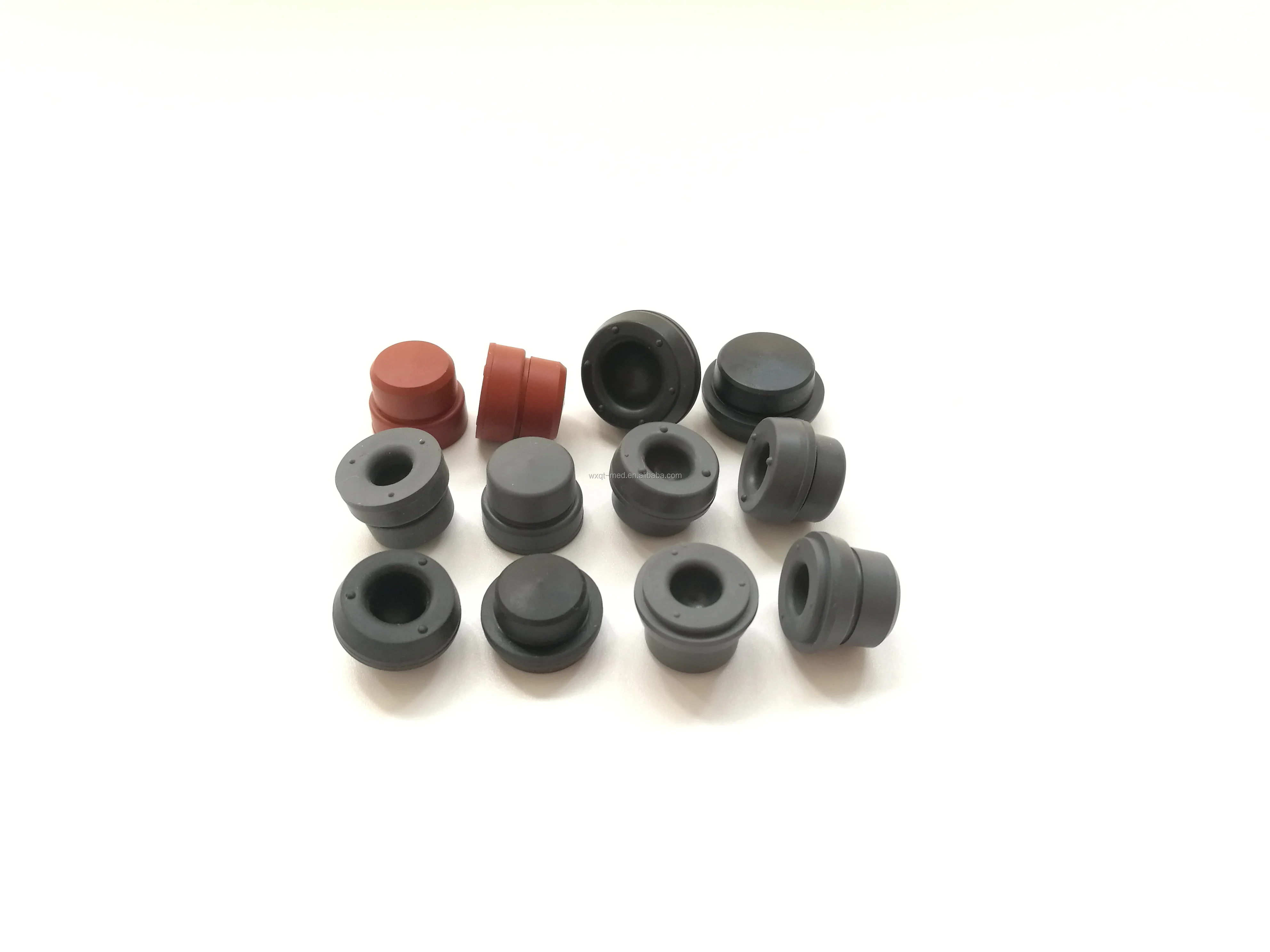 Butyl Rubber Stopper with Plastic Cap for Blood Collection Test Tube for Laboratory Use Lids Bottle Closures