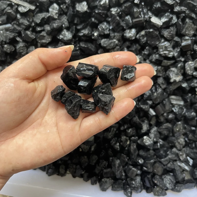 
Natural black obsidian titanium stone mineral meteorites specimens tourmaline 