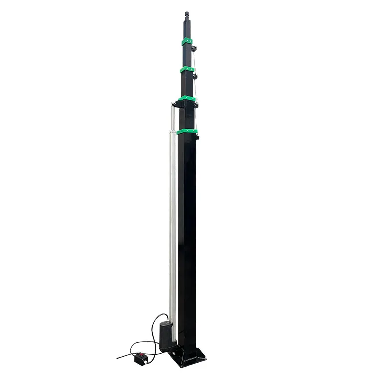 4-9 meters high for camera monitoring and lighting antenna Electric telescopic mast