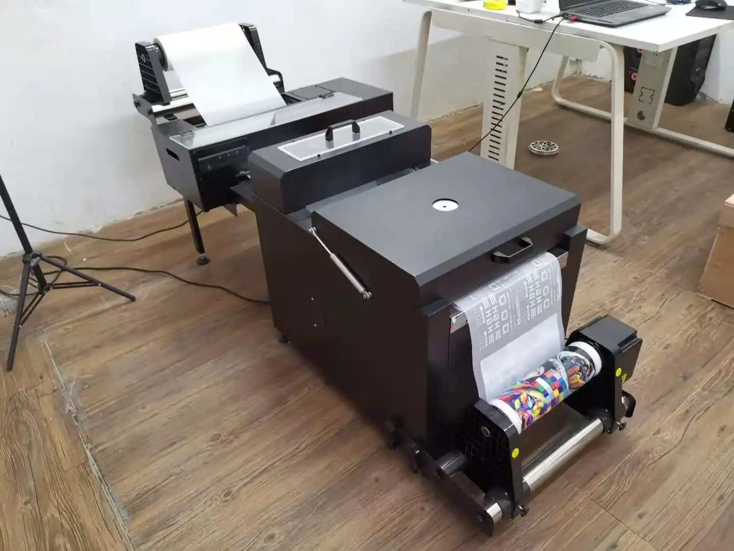 for EPSON DTF L1800/R1390 PRINTER Hot Sale automatic 30cm 60cm PET film white Powder Shaker With Drying Function Oven