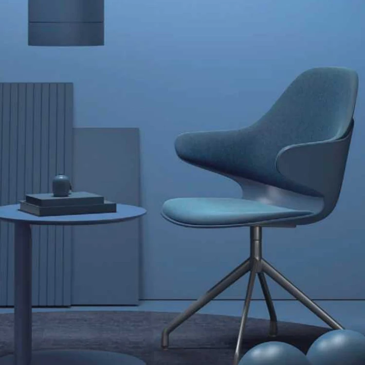 Современные обеденные стулья KOHO оптовая продажа для столовой синяя мебель дома новый дизайн пластиковые металлические ножки стул ресторана