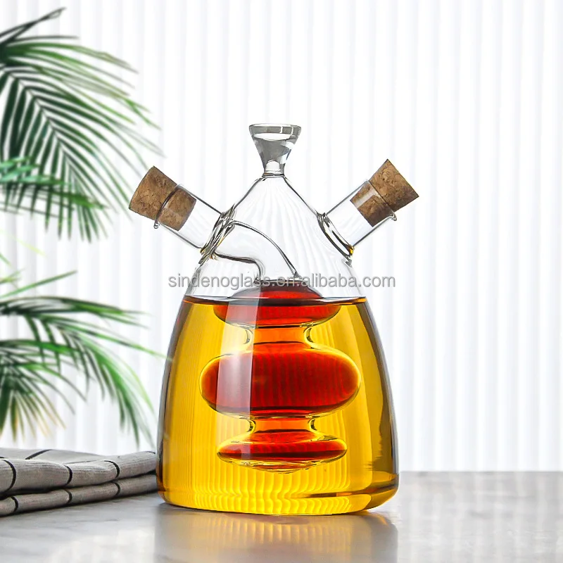 Glass Oil Vinegar Dispenser Glass Oil And Vinegar Cruet Glass Oil Control Pot