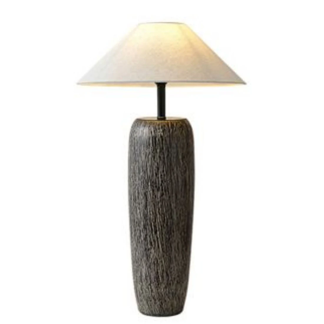 Geometry Art Design Table Lamp Modern Nordic Style Black Color Ceramic Material Base Desk Lights