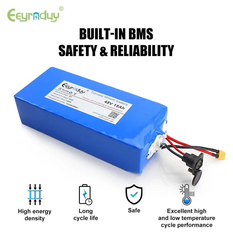 24V-72V 36V 48V 60V 18650 21700 Electric Scooter Ebike Lithium Ion Battery Pack NCM Anode Material 10Ah-100Ah Variants