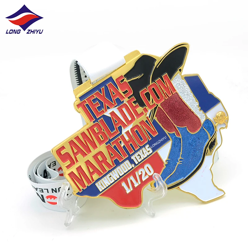 Longzhiyu 15 Years Factory Professional Custom Marathon Medals Engraved Metal Medal Make Your Own Copper Medallion