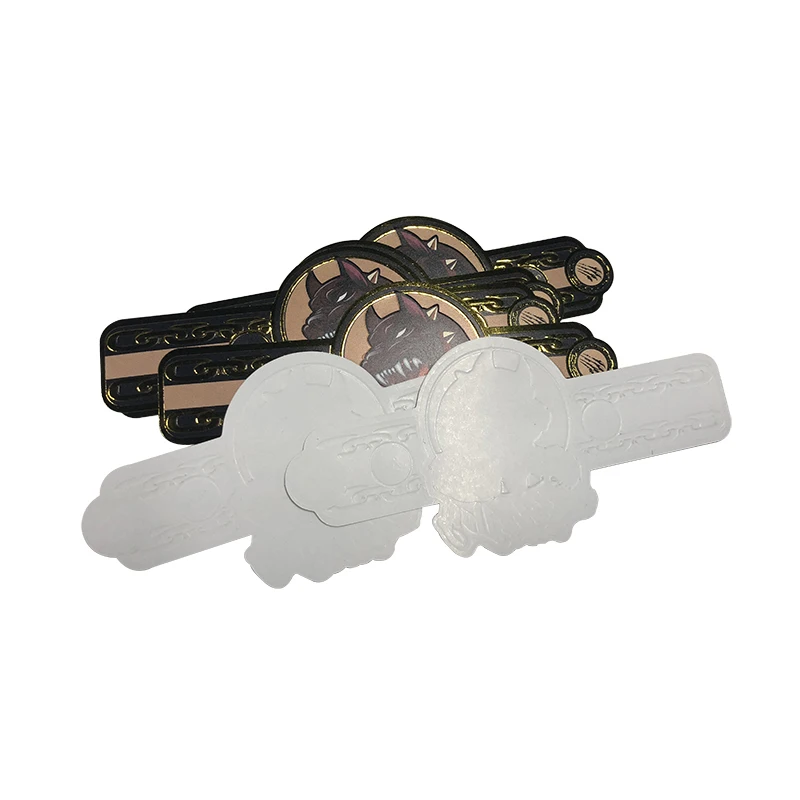 Custom  Hot Stamping  Ring Cigar Bands Printing Embossing Gold Stamping Cigar Label Die Cut Sticker