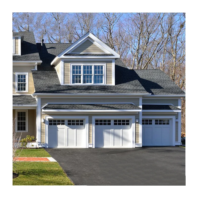 Modern Single Track Smart Automatic Lift Garage Doors with Galvanized Steel and Glass Panels for Villas-on Sale!