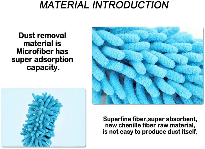 Microfiber Extendable Hand Dusters Washable Dusting Brush with Telescoping Pole for Cleaning Car, Computer, Air Conditioning